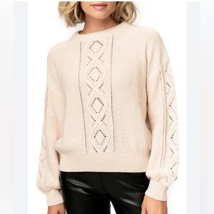 Gibsonlook Cropped Cable Knit Sweater